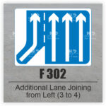 F 302 Additional Lane Joining from Left 3 to 4