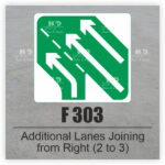 F 303 Additional Lanes Joining from Right 2 to 3