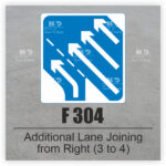 F 304 Additional Lane Joining from Right 3 to 4