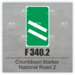 F 340.2 Countdown Marker National Road 2