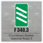 F 340.3 Countdown Marker National Road 3